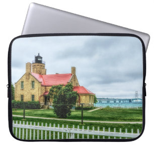 Mackinac Light and Bridge Laptop Sleeve