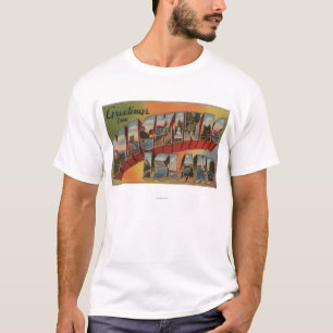 Mackinac, Michigan - Large Letter Scenes T-Shirt