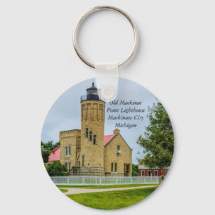 Mackinac Point Light Key Ring