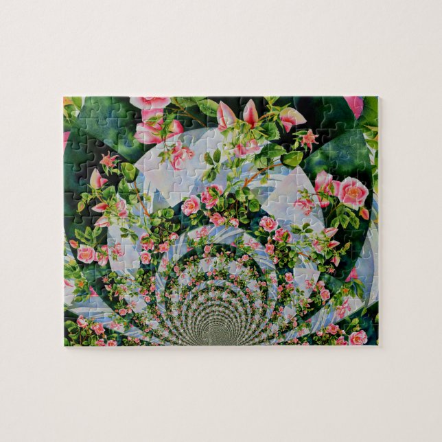 Mackinac Rose mandala Jigsaw Puzzle (Horizontal)
