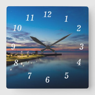 Mackinaw City Dawn Wall Clock