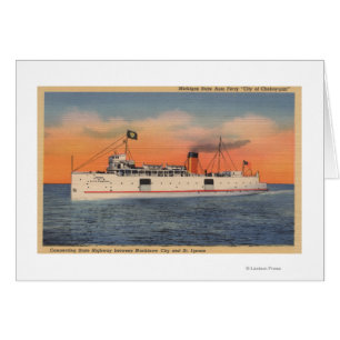 Mackinaw City, MI - View of City of Cheboygan