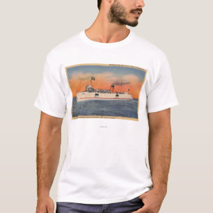 Mackinaw City, MI - View of City of Cheboygan T-Shirt