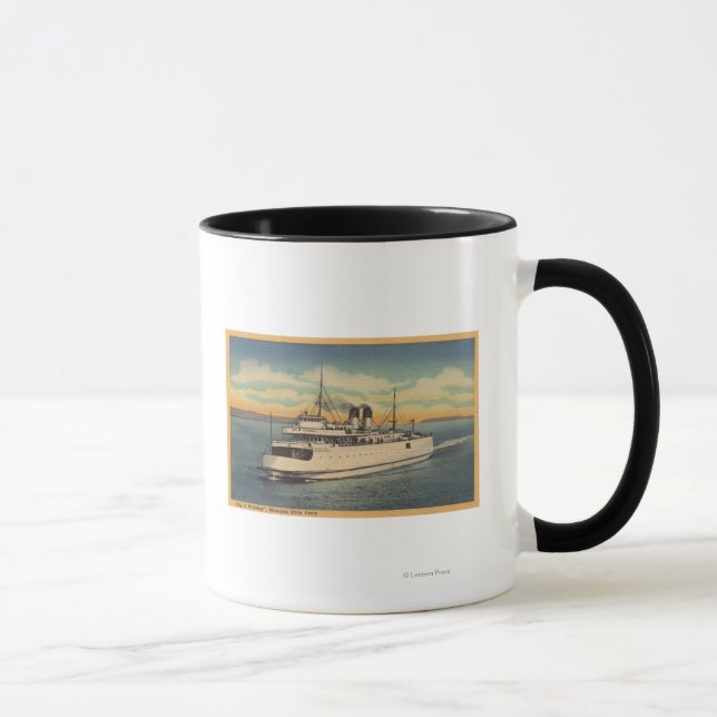 Mackinaw City, MI - View of City of Petoskey Mug (Right)