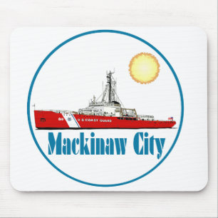 Mackinaw City Michigan Mouse Mat