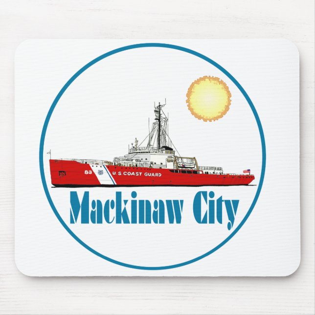 Mackinaw City Michigan Mouse Mat (Front)