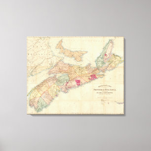 Mackinlay's map of the Province of Nova Scotia 3 Canvas Print