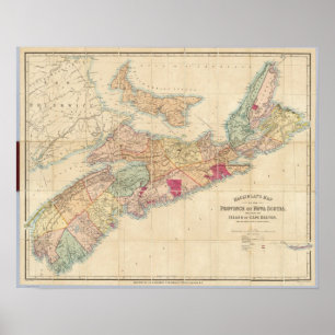 Mackinlay's map of the Province of Nova Scotia 4 Poster