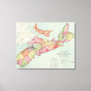 Mackinlay's map of the Province of Nova Scotia Canvas Print