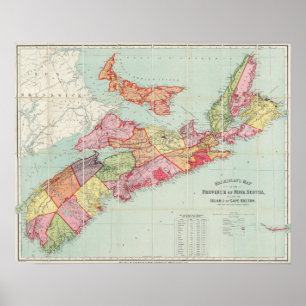 Mackinlay's map of the Province of Nova Scotia Poster