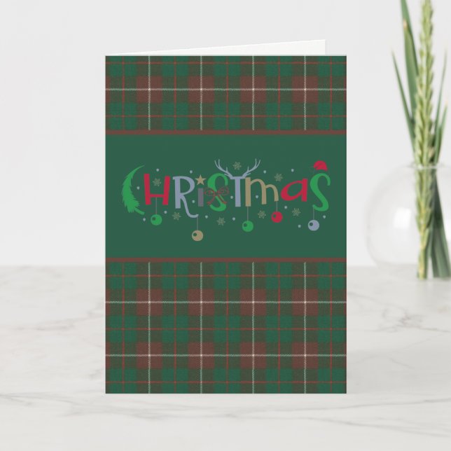 MacKinnon Clan Tartan Tartan Holiday Card (Front)