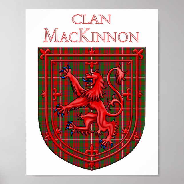 MacKinnon Tartan Scottish Plaid Lion Rampant Poster (Front)