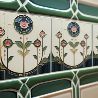 Mackintosh Art Deco Abstract Floral Wall Decor Cer Tile