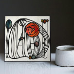 Mackintosh Art Deco Abstract Floral Wall Decor Cer Tile<br><div class="desc">This ceramic tile features bold geometric shapes and intricate floral patterns reminiscent of the iconic style of Mackintosh. He was a prominent Scottish architect, designer, and artist of the Art Nouveau movement. Clean lines, geometric shapes, and a strong sense of symmetry characterise his work. These elements are beautifully represented in...</div>