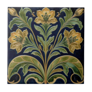 Mackintosh Art Deco Abstract Floral Wall Decor Tile