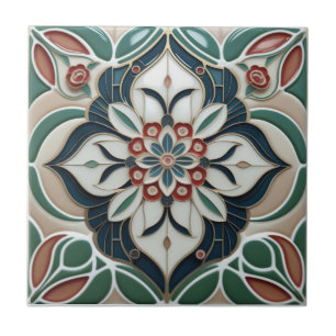 Mackintosh Art Deco Abstract Floral Wall Decor Tile