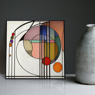 Mackintosh Art Deco Abstract Floral Wall Decor Tile