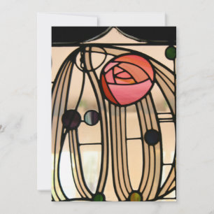 Mackintosh - Stained Glass Window, The Hill House Card