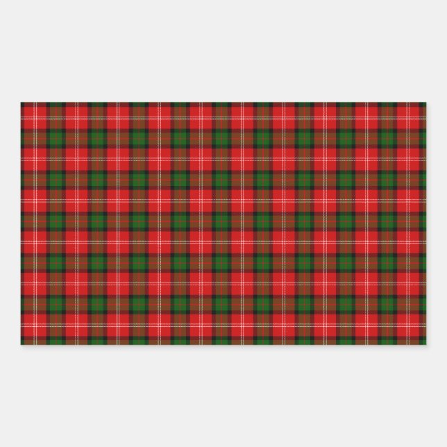MacKintosh Tartan Rectangular Sticker (Front)