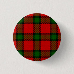 MacKintosh tartan red green plaid 3 Cm Round Badge