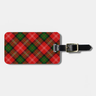 MacKintosh tartan red green plaid Luggage Tag