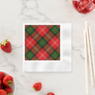 MacKintosh tartan red green plaid Napkin