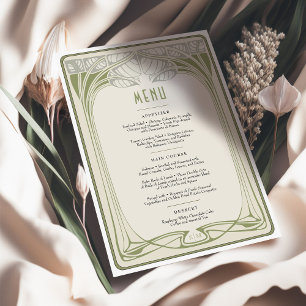 Mackintosh Trees in Bloom Vintage Wedding Menus Invitation
