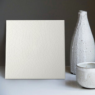 Mackintosh White Glazed Crackled Wall Decor Tile