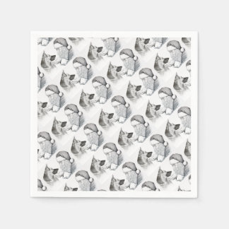 Macksie-and-Santa-LARGE Napkin