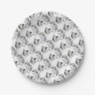 Macksie-and-Santa-LARGE Paper Plate