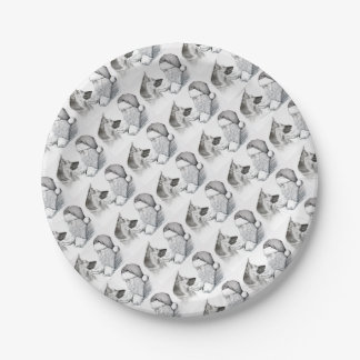 Macksie-and-Santa-LARGE Paper Plate