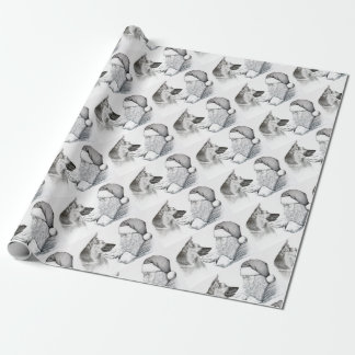 Macksie-and-Santa-LARGE Wrapping Paper