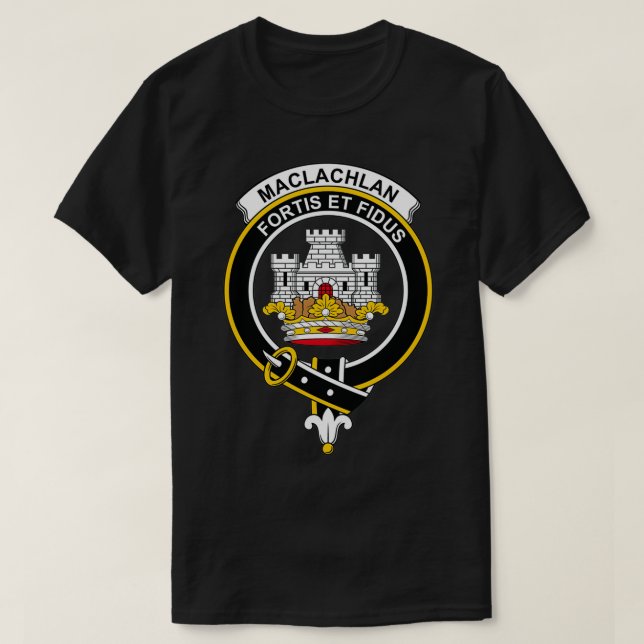 MacLachlan Crest Tartan Clan Scottish Clan T-Shirt (Design Front)