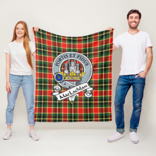 MacLachlan Hunting Modern Clan Badge Tartan Plaid Fleece Blanket