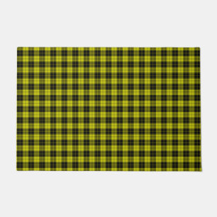 MacLachlan tartan yellow black plaid Doormat