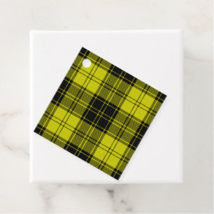 MacLachlan tartan yellow black plaid Favour Tags
