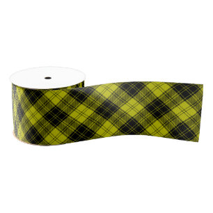 MacLachlan tartan yellow black plaid Grosgrain Ribbon