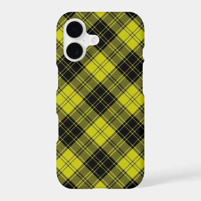 MacLachlan tartan yellow black plaid iPhone Case (Back)