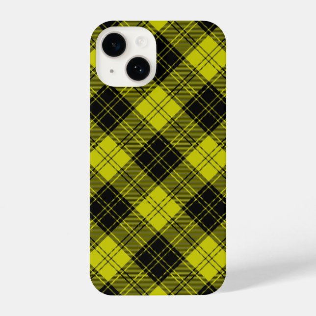 MacLachlan tartan yellow black plaid iPhone Case (Back)