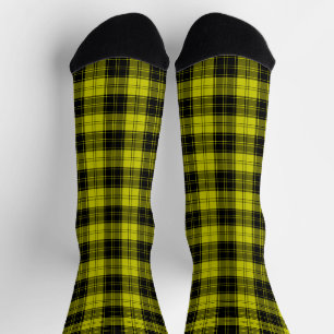 MacLachlan tartan yellow black plaid Socks
