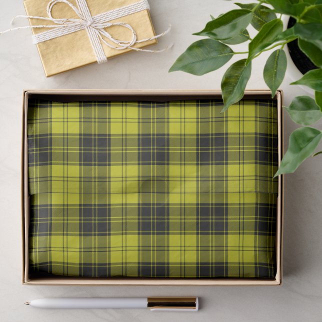 MacLachlan tartan yellow black plaid Tissue Paper (Gift)