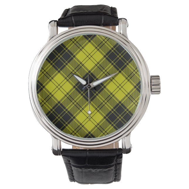 MacLachlan tartan yellow black plaid Watch (Front)