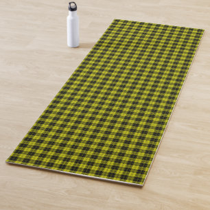 MacLachlan tartan yellow black plaid Yoga Mat