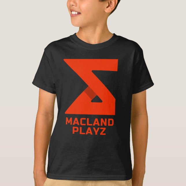 Macland Playz Official Merch Unisex Black T-Shirt (Front)