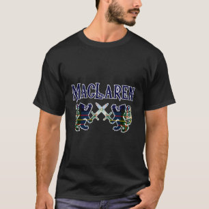 Maclaren Scottish Clan Lion Family Name Tartan Kil T-Shirt