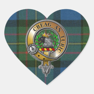MacLaren Tartan & Badge Heart Sticker