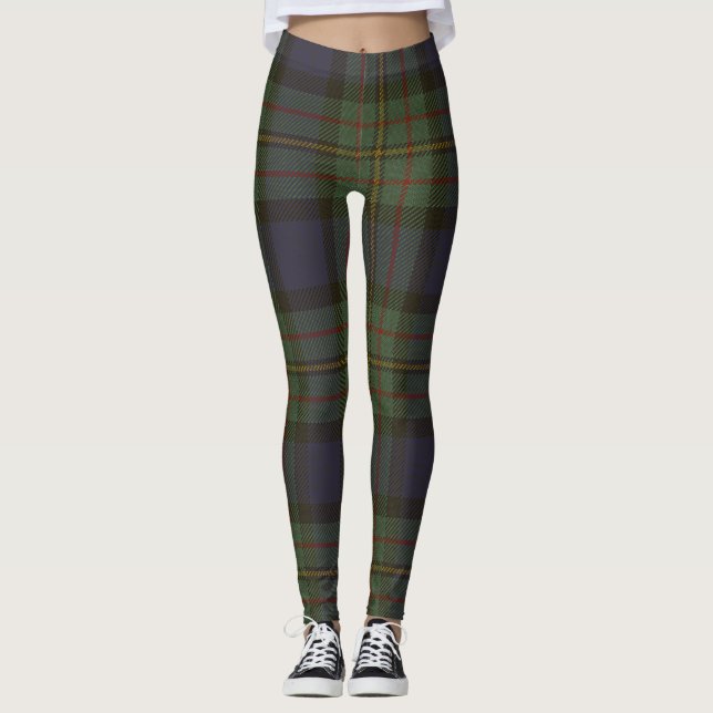 MacLaren Tartan Clan Plaid Leggings (Front)