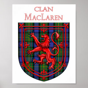 MacLaren Tartan Scottish Plaid Lion Rampant Poster