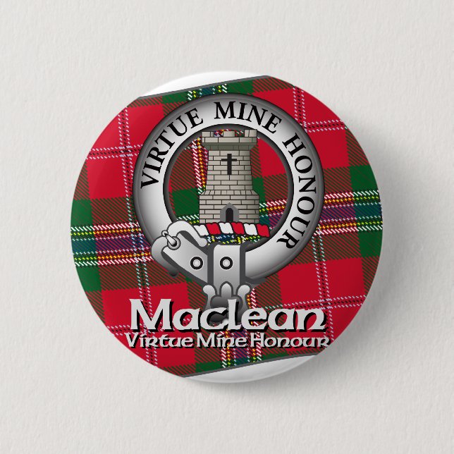 Maclean Clan 6 Cm Round Badge (Front)