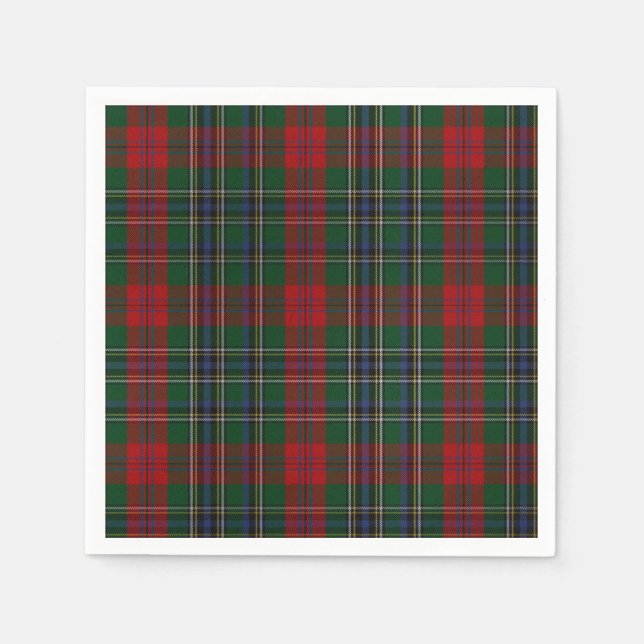 MacLean Clan Tartan Plaid Paper Napkins (Front)